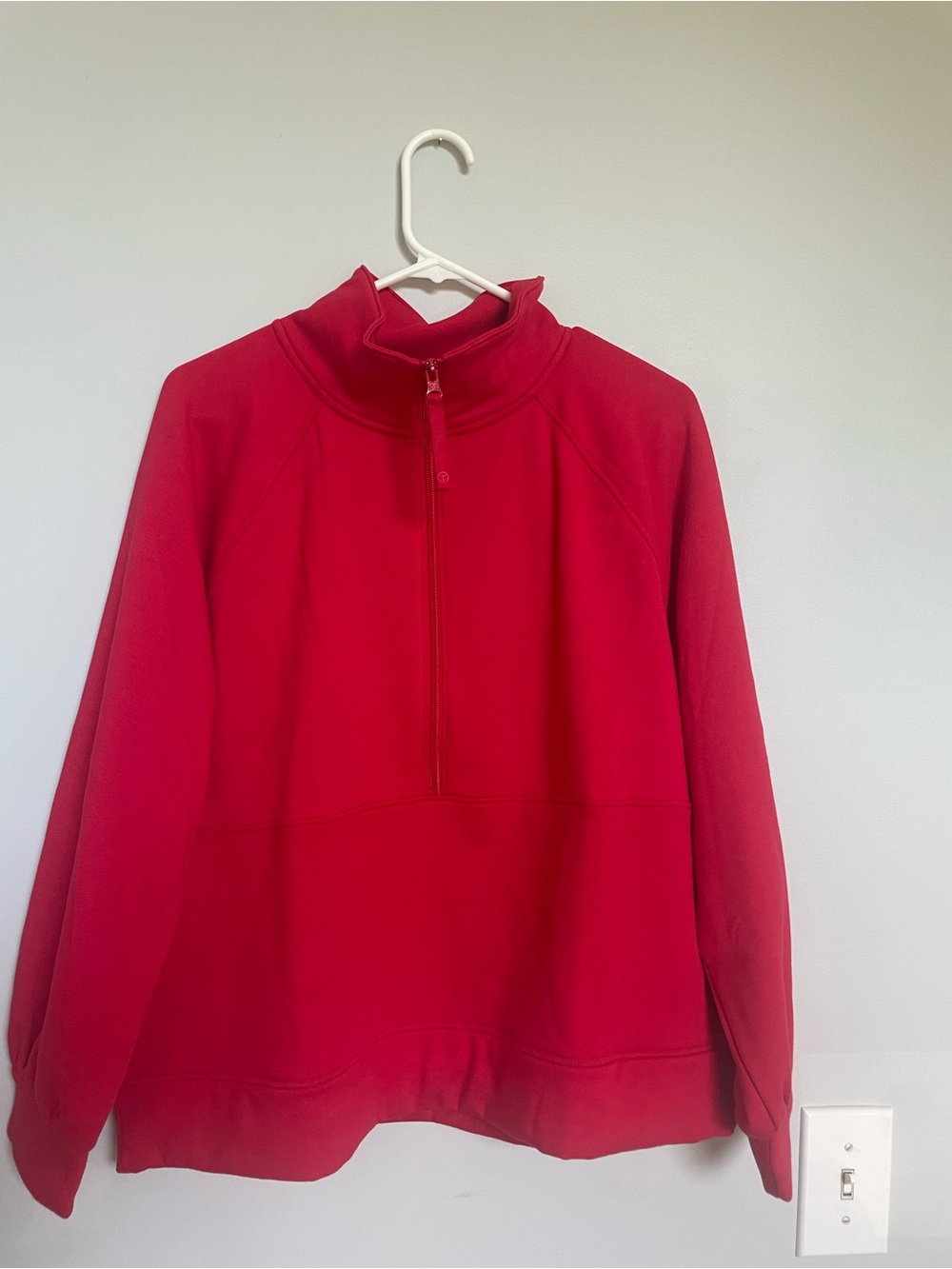 T by Talbots Red Half-Zip Pullover Sweatshirt